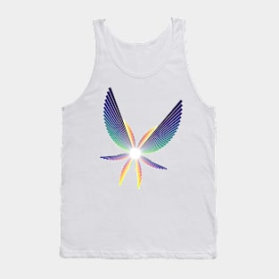 Aurora Angel Seraphim | Flying Six Wing Bar Chart White Tank Top